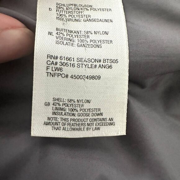 The North Face Women’s Lavender Puffer Vest Goose Down Size Small S/P Minor Flaw - Picture 7 of 10